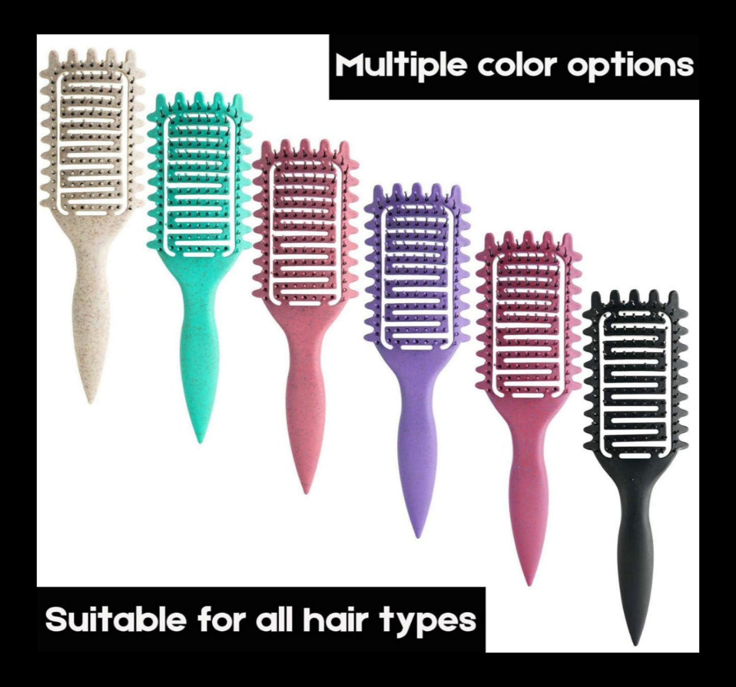Glow Serenity Curl Defining Brush Set – Vented Detangling Brush for Curly Hair, Wet & Dry Styling, Curl Shaping & Volume Enhancement (2 Pack Beige)