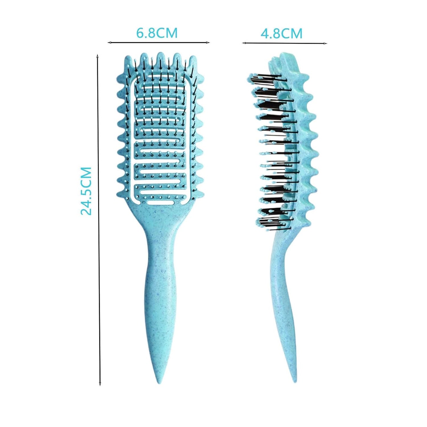 Glow Serenity Curl Defining Brush Set – Vented Detangling Brush for Curly Hair, Wet & Dry Styling, Curl Shaping & Volume Enhancement (2 Pack Beige)